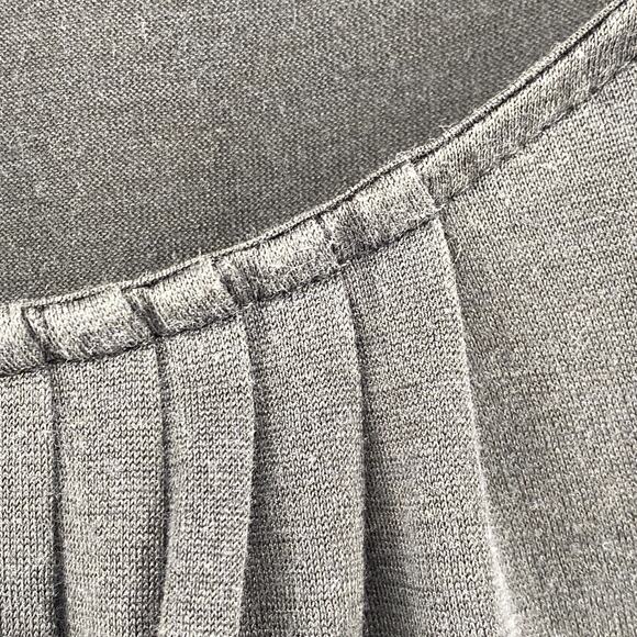 EILEEN FISHER Tank Top L Silk Cotton Jersey Shirred Scoop Neck Shell Gray - Picture 6 of 11